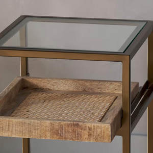 Nkuku Luzon Iron & Mango Wood Side Table